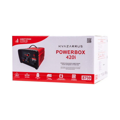 Устройство пуско-зарядное KVAZARRUS PowerBox 420i (12/24В, 420А, 40-1000 А/час) кейс фото 2
