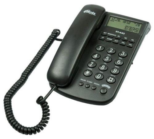Телефон Ritmix RT-440 проводной черный фото 3