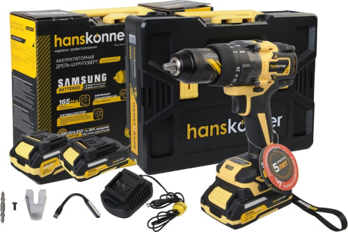 Шуруповерт Hanskonner HCD20165PRO (18В,165Нм, 1*2Ач,1*4Ач SAMSUNG, 2200об/мин,бесщ.) фото 9