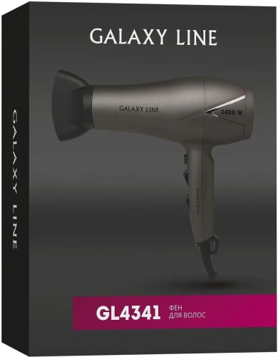 Фен GALAXY GL4341 2400Вт 2скор., 3 темп.реж, хол.возд.насад.-концентр. фото 3