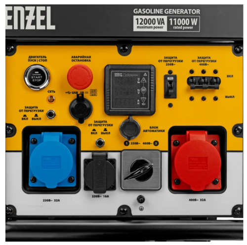 Генератор бенз. Denzel PS-120EAD-3 (11/12кВт, 220/380В, 40л/1,5л, разъем ATS, перекл. режимов, USB) фото 22