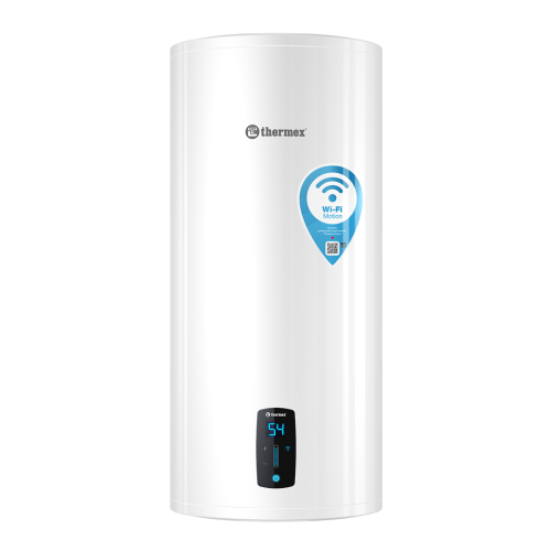 Водонагреватель 50л THERMEX Lima 50 V 2кВт, нерж.бак вертик круглый, сухой тэн, эл упр, Wi-Fi