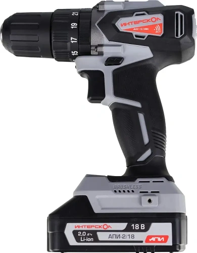 Шуруповерт Интерскол ДАУ-13/18ВК акк. ударн. Li-ion АПИ (кейс, 2 аккум. 45Нм, 1,5Ач, 25500уд/мин,ЗУ) фото 9