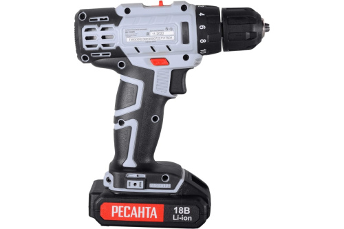 Шуруповерт Ресанта ДА-18-2ЛК (18В,50Нм, 2*2Ач) фото 3