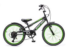 Велосипед 20" BlackAqua Sport 6ск графитово-зеленый