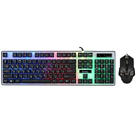 Комплект клавиатура и мышь Hoco GM18, игровой, проводной, мембранный, 1000 dpi, чёрный