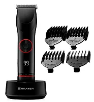 Машинка д/стрижки волос BRAYER BR-3403 (сеть/акб, 4нас, LED-дисплей)