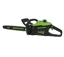 Пила цепная Greenworks GD60CS25 акк. (60V, 40см, 56зв. 3/8", 1,3мм. бесщ. б/акк. и ЗУ)