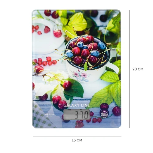 Весы кухон. GALAXY GL2818 электрон. 8кг. стекло фото 7