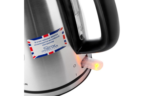 Чайник BRAYER BR-1022 2200Вт 1,7л стальной (Strix-контролер, термометр) фото 7