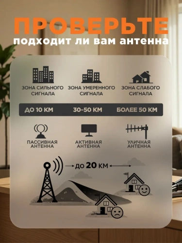 Антенна комн. Сигнал SPI 617 пассивная, усы 1,0м, кабель 3м фото 9