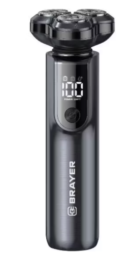 Бритва BRAYER BR-3601 аккум, 3 головки, сух/влаж. бритье фото 2