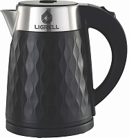 Чайник LIGRELL LEK-1742PS 1,7л 2000Вт пластик, двойные стенки,эффект термоса,черный