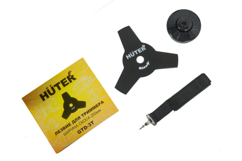 Триммер Huter GET-1500SL (8000об/мин,нейлон.леска+смен.нож D-образ. рукоятка) фото 2