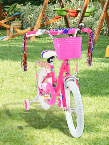 Велосипед 16" Torrent Cristal добав. колеса детский розовый фото 2