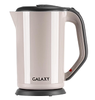 Чайник GALAXY GL0330 (2000Вт, 1,7л, двойная стенка, нерж.сталь/пластик) бежевый