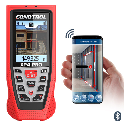 Дальномер лазерный CONDTROL XP4 pro 150м, дальность 150 м фото 4