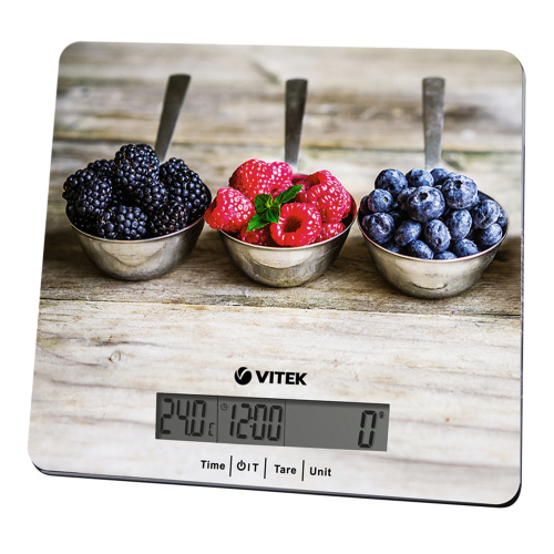 Весы кухон. VITEK VT-2429MC электрон. 5кг. стекло, индикац.температуры