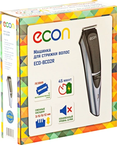 Машинка д/стрижки волос Econ ECO-BC02R (сетев./акк. 4 насадки, нерж. индик.заряда) фото 9