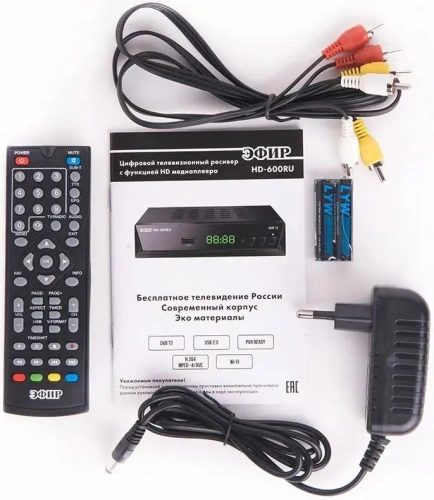 Ресивер цифровой DVB-T2 HD Эфир HD-600RU фото 4