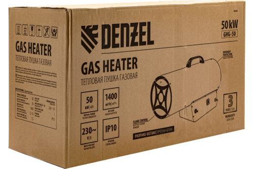Пушка газ. 50кВт Denzel GHG-50 (1400куб.м/ч 3,3кг/ч,230В) фото 12