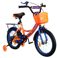 Велосипед 16" Slider Race добав. колеса,корзина, детский оранж/синий