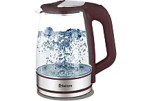 Чайник SAKURA SA-2722 2200Вт 1,5л стекло/сталь, темный шоколад
