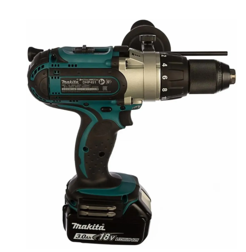 Шуруповерт Makita DHP451RFE уд. (18В,80/40Нм,3Ач,2ск,2акк,Li-on,з/у,кейс) фото 4