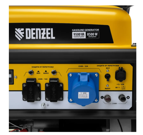 Генератор бенз. Denzel PS-95EA-PRO (9.5кВт, 230В,40л, разъем ATS эл. стартер) фото 11