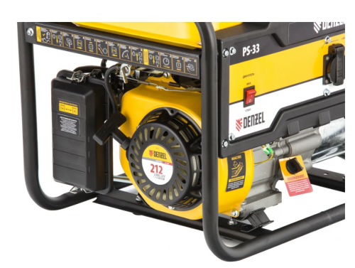 Генератор бенз. Denzel PS-33 (3,0/3,3кВт, 220В, 15л/0,6л, 41кг. руч. старт) фото 4 Генератор бенз. Denzel PS-33 (3,0/3,3кВт, 220В, 15л/0,6л, 41кг. руч. старт) фото 4