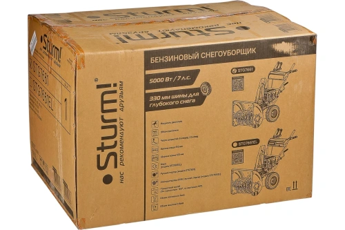 Снегоуборщик бенз. Sturm STG7661 на колесах (7л.с., руч.ст., ковш 61/51см., 6вп/2наз 13*4.10-6) фото 2
