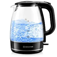 Чайник BRAYER BR-1030WH 2200Вт 1,7л стекло (автоотключ)