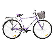 Велосипед 28" Torrent Romantic 1ск дорожный сталь с корзиной фиолетовый
