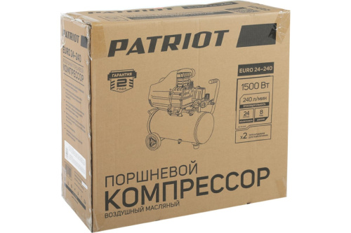 Компрессор Patriot EURO 24/240 (24/240л/мин, 1,5кВт,220В) прямая передача фото 10