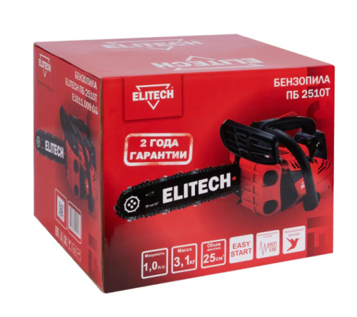 Бензопила ELITECH ПБ 2510Т (0,75кВт, 12", 0,375-3/8-44зв) фото 9 Бензопила ELITECH ПБ 2510Т (0,75кВт, 12", 0,375-3/8-44зв) фото 9