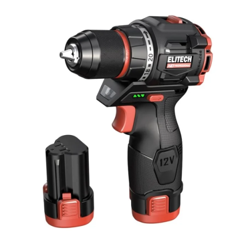 Шуруповерт Elitech CD 12L2 (12В, 2*2Ач,40Нм, 1600об/мин) фото 2