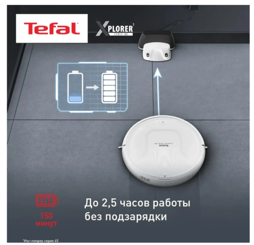 Пылесос-робот Tefal X-plorer Serie 45 RG8227WH 1200Па, 0,44/0,11л сух./влажн.уборка ДУ фото 7