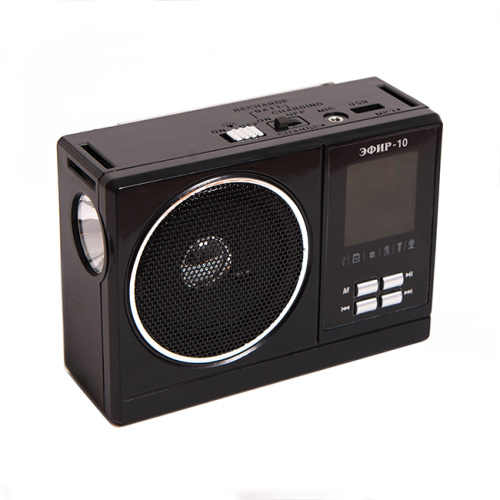 Радиоприемник Эфир-10 УКВ 64-108МГЦ 2*R20 (не в компл) 220V акб900мА/ч USB SD micro-SD 2сд.фон. фото 5
