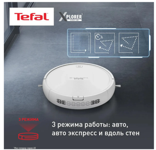 Пылесос-робот Tefal X-plorer Serie 45 RG8227WH 1200Па, 0,44/0,11л сух./влажн.уборка ДУ фото 6