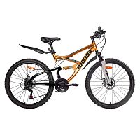 Велосипед 26" BlackAqua Mount 1681 MD matt 21ск сталь двухподвес оранжевый/хаки (триггер)