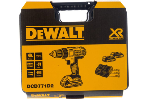 Шуруповерт DEWALT DCD771D2-KC акк. (18В, 42Нм,2*2,0Ач.,ЗУ,кейс) фото 6