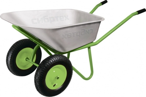 Тачка строит. 2кол 90л/230кг оцинк 3,25/3.00-8 20мм пневм. Сибртех