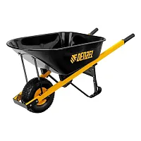 Тачка строит. 1кол 140л/230кг 15*6.00-6 усиленная d-16мм Denzel