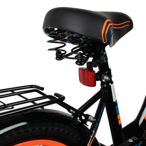 Велосипед 16" Slider добав. колеса детский черн/оранж. неон фото 6