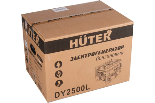 Генератор бенз. HUTER DY2500L  (2/2,2кВт, 220В, бак 12л, 4-тактн, 76дБ, руч.стартер) фото 6