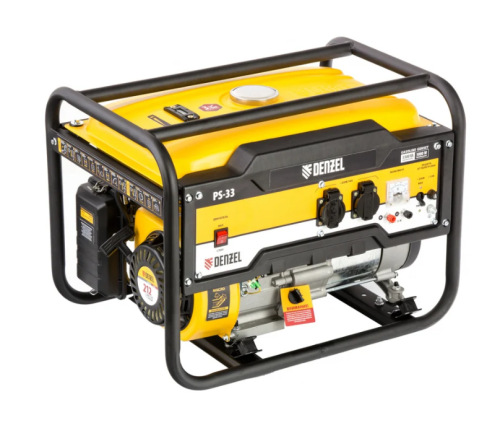 Генератор бенз. Denzel PS-33 (3,0/3,3кВт, 220В, 15л/0,6л, 41кг. руч. старт) Генератор бенз. Denzel PS-33 (3,0/3,3кВт, 220В, 15л/0,6л, 41кг. руч. старт)