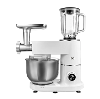 Миксер планетарный BQ MX855 (1800Вт, чаша 6л, 5 насад.6 скор.)блендер, мясорубка, белый